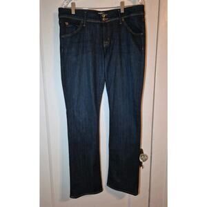 Hudson Beth Baby Bootcut Jeans Women‎ Sz 32 Dark Wash Made in USA